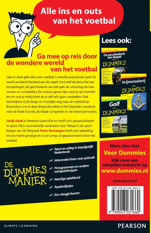 Voetbal voor Dummies / Voor Dummies achterkant