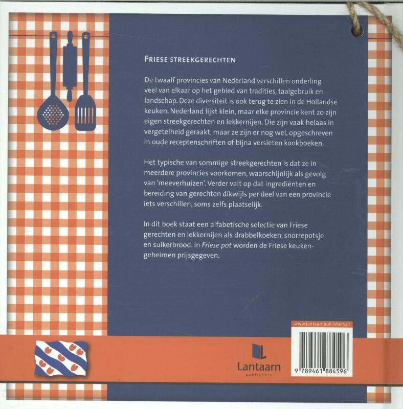 Friese pot / Nederlandse streekgerechten en wetenswaardigheden achterkant