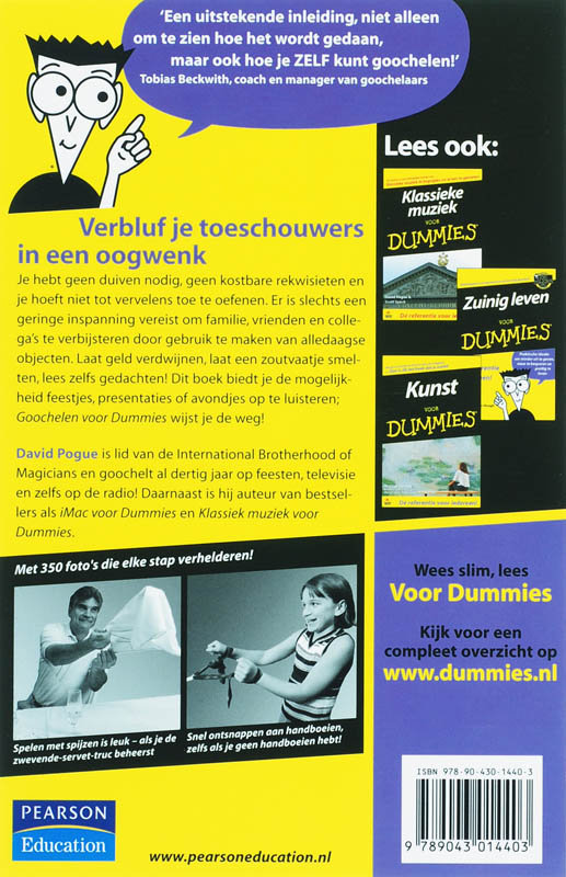 Goochelen voor dummies / Voor Dummies achterkant