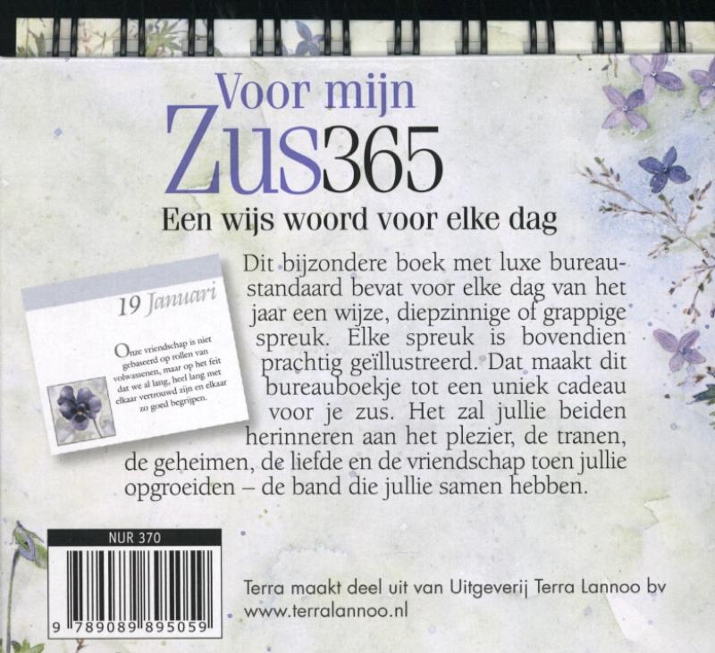 Voor Mijn Zus achterkant