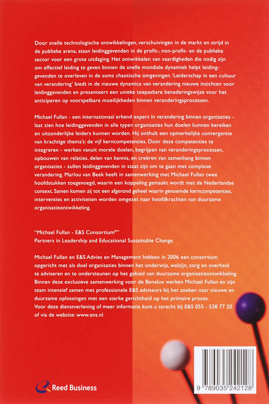 Leiderschap In Een Cultuur Van Verandering achterkant