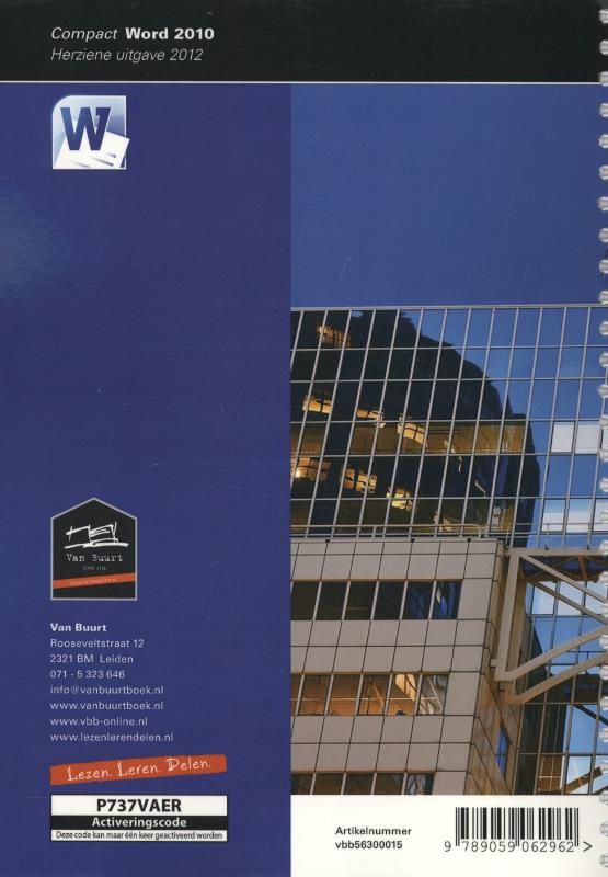 Compact Word 2010 achterkant