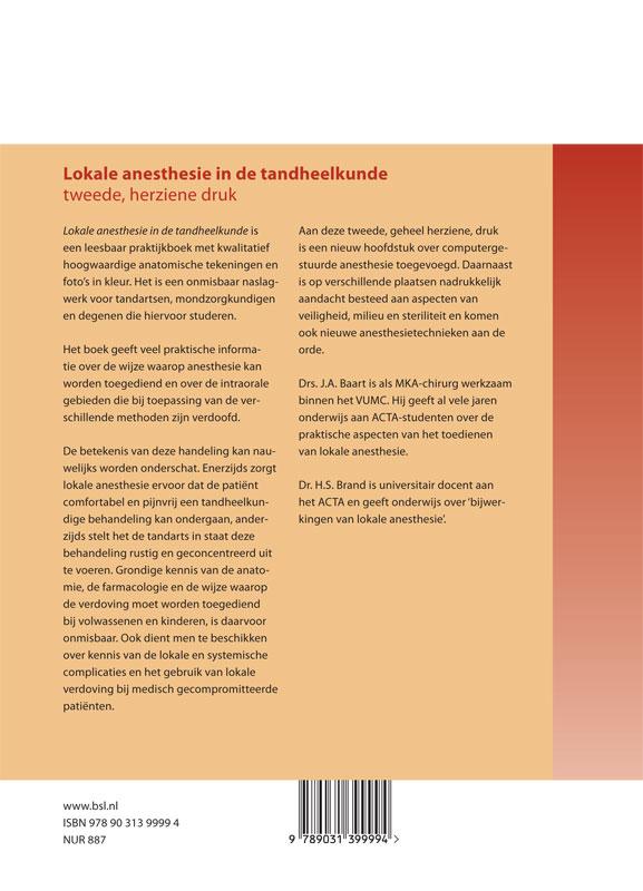 Lokale anesthesie in de tandheelkunde achterkant