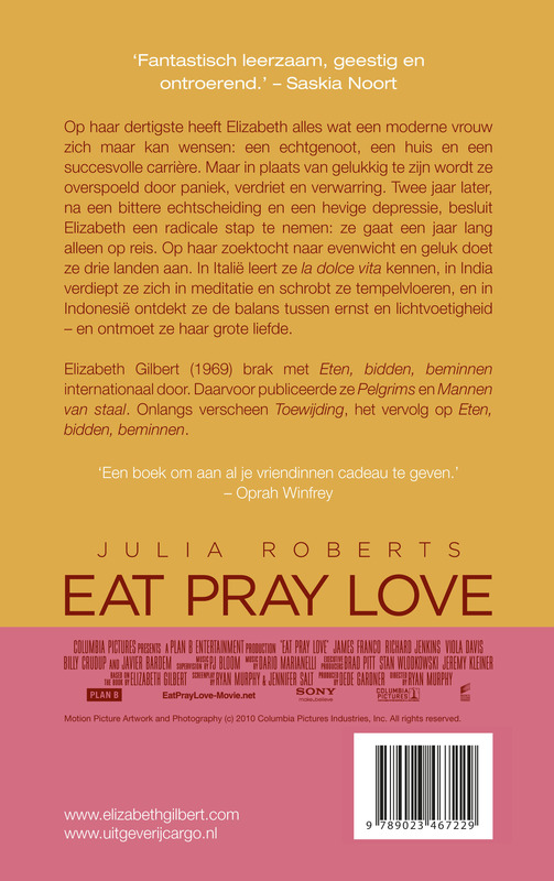 Eten, bidden, beminnen achterkant