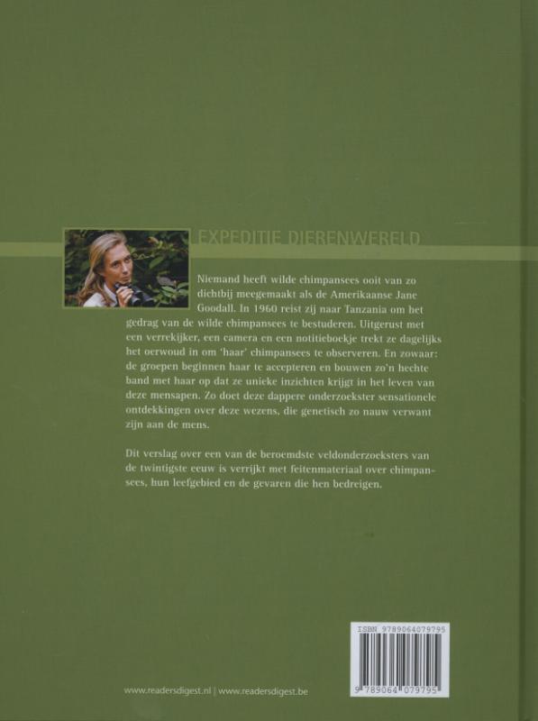 Chimpansees in het hart van Afrika.  Expeditie dierenwereld achterkant