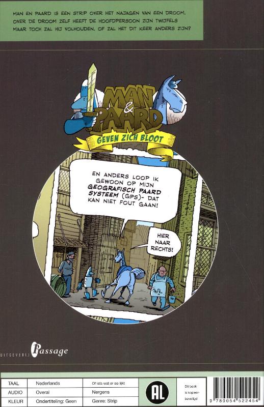 Man & paard geven zich bloot achterkant