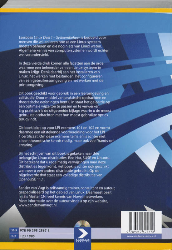Leerboek linux, deel 1, systeembeheer 4e druk achterkant
