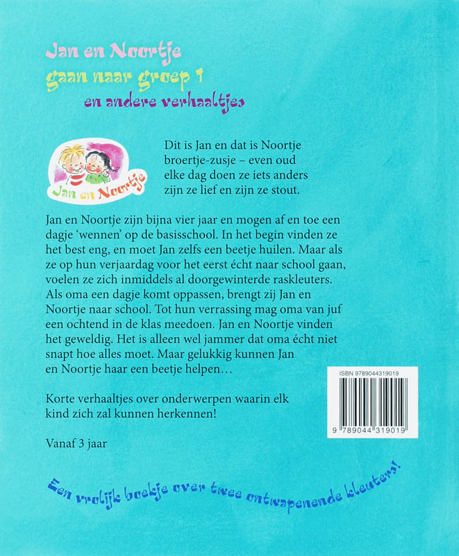 Jan En Noortje Gaan Naar Groep 1 achterkant