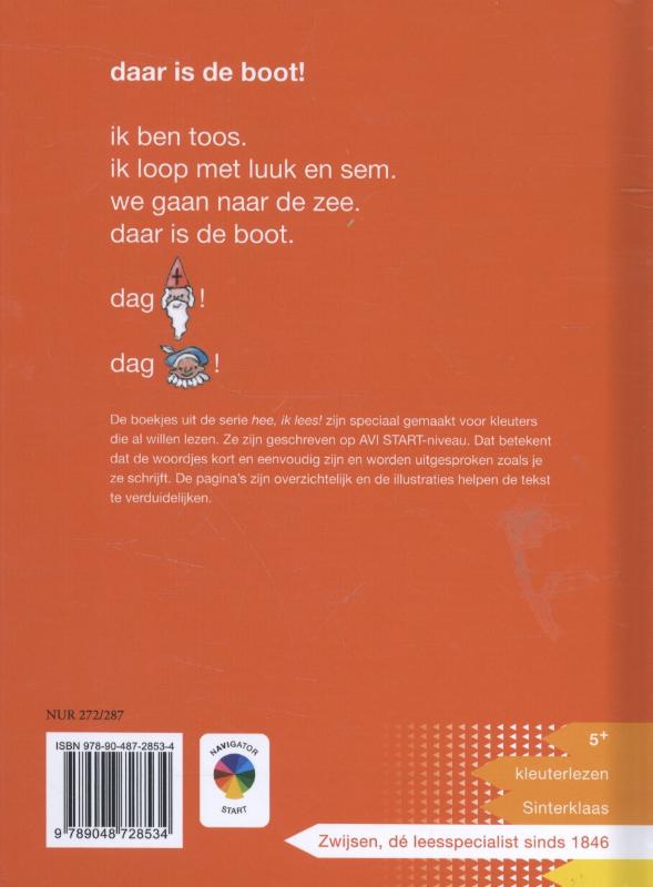 Daar is de boot! / Hee, ik lees! achterkant