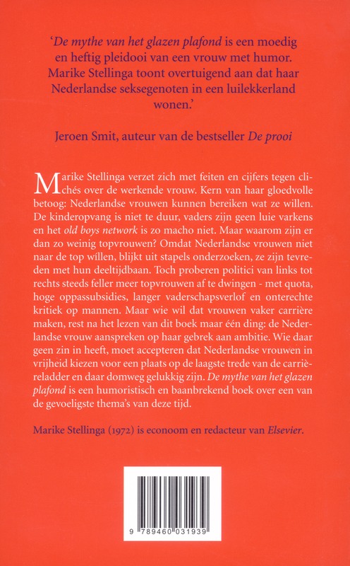 De mythe van het glazen plafond achterkant