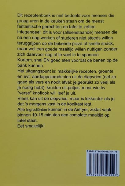 Het Luie Kookboek achterkant