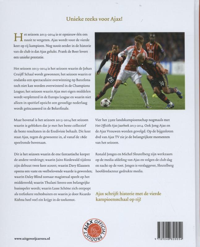 Het officiele Ajax jaarboek 2013-2014 achterkant