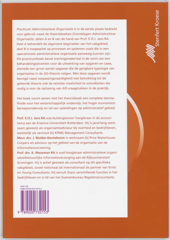 Grondslagen administratieve organisatie: - Practicum achterkant