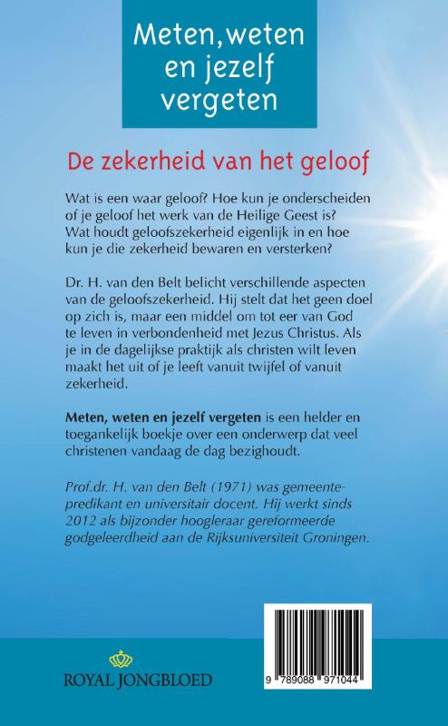 Meten, weten en jezelf vergeten achterkant