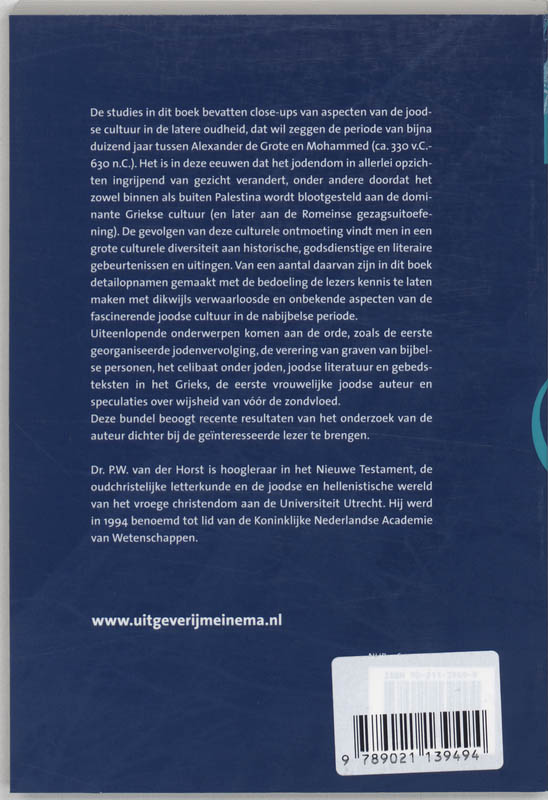 Joden In Grieks Romeinse Wereld achterkant