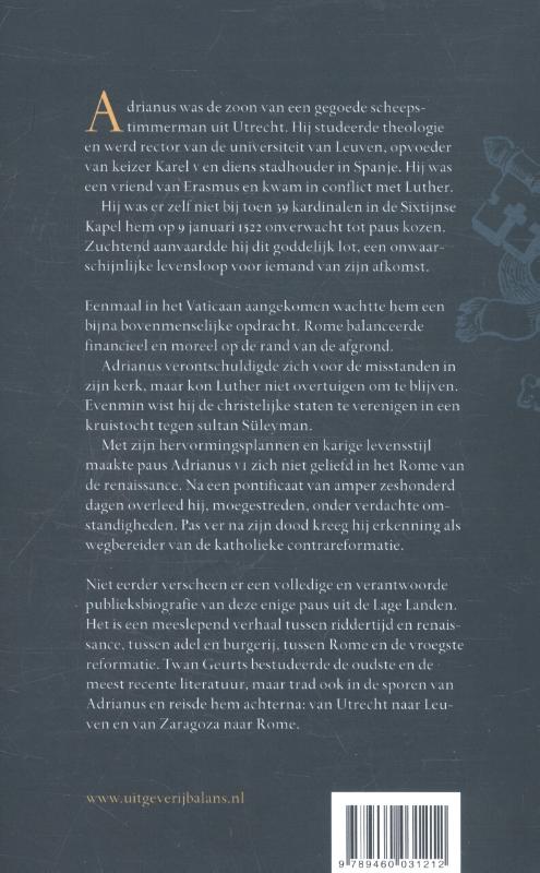 De Nederlandse paus achterkant