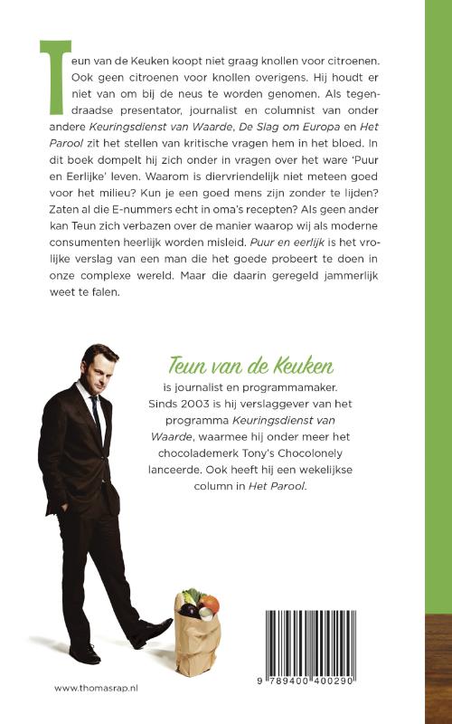 Puur en eerlijk achterkant