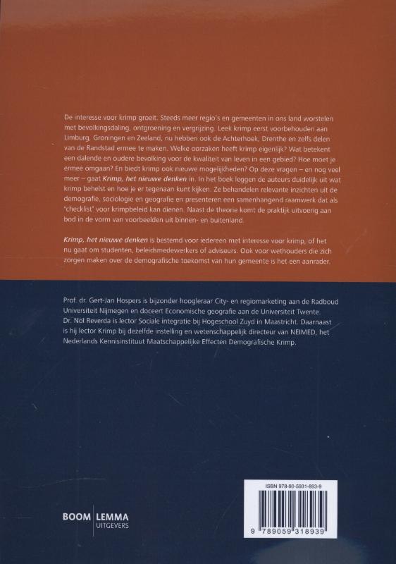 Krimp het nieuwe denken achterkant