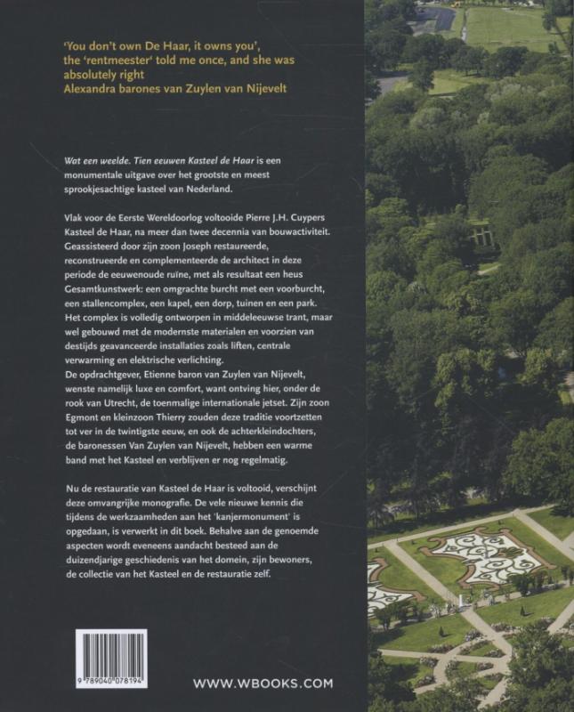 Tien eeuwen Kasteel de Haar achterkant