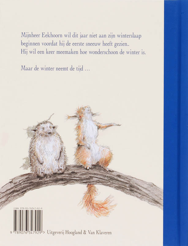 Mijnheer Eekhoorn en de eerste sneeuw achterkant