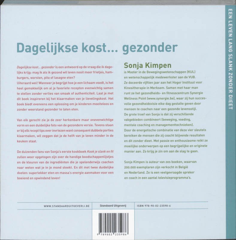 Dagelijkse kost gezonder achterkant