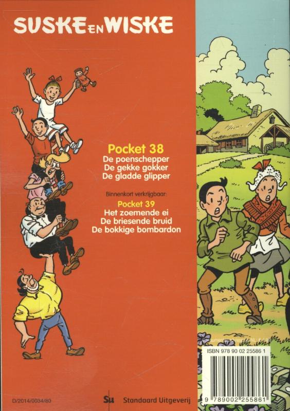 Suske en Wiske pocket 38. pocket 38 achterkant
