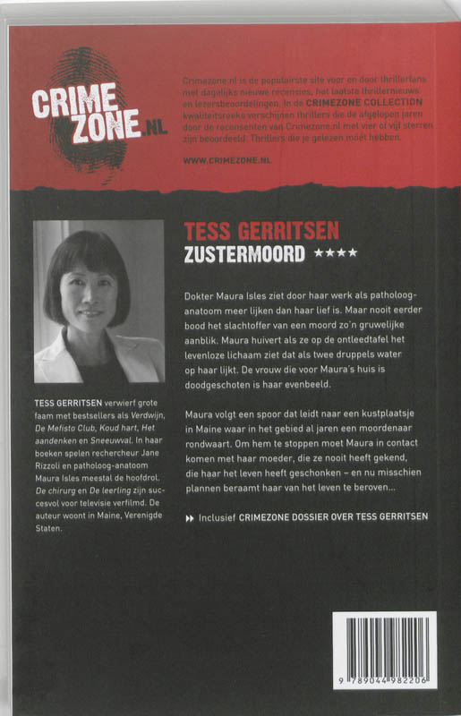 Zustermoord / Rizzoli & Isles achterkant