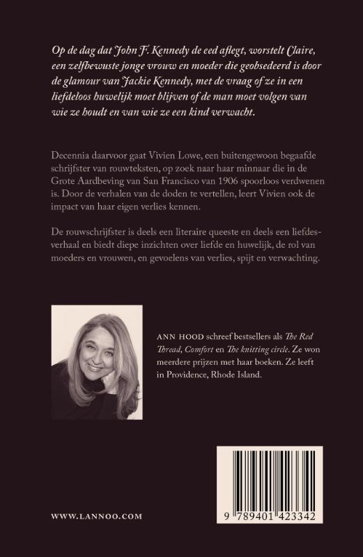 De rouwschrijfster achterkant