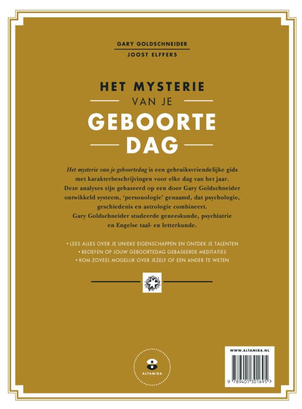 Het mysterie van je geboortedag achterkant