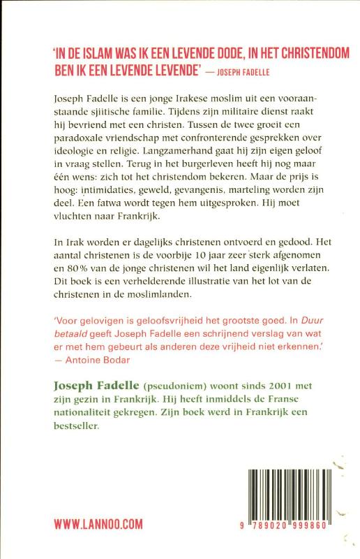 Duur Betaald achterkant