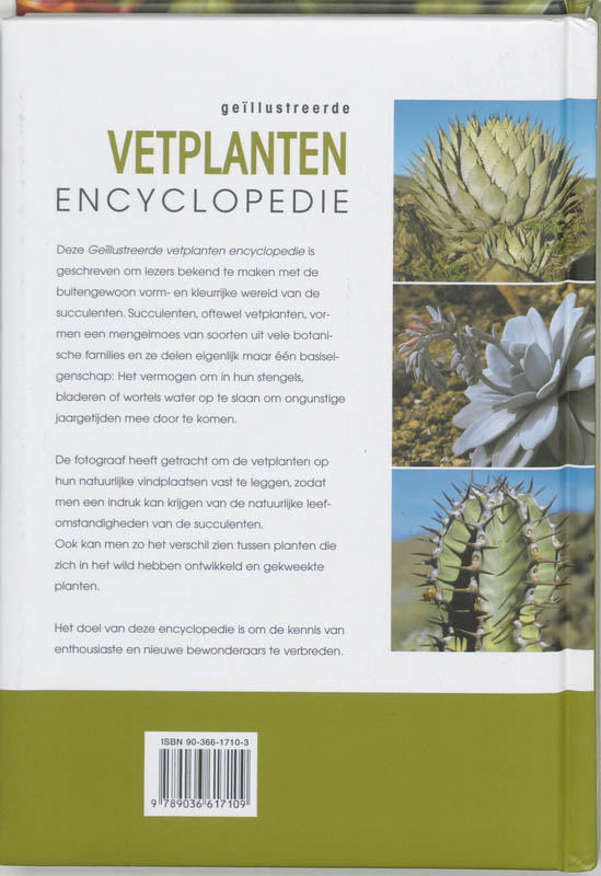 Geillustreerde vetplanten encyclopedie achterkant
