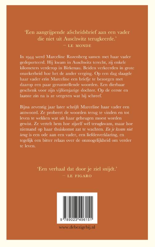 En je kwam niet terug achterkant