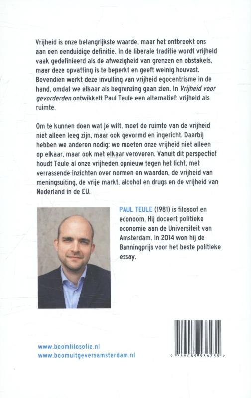 Vrijheid voor gevorderden achterkant