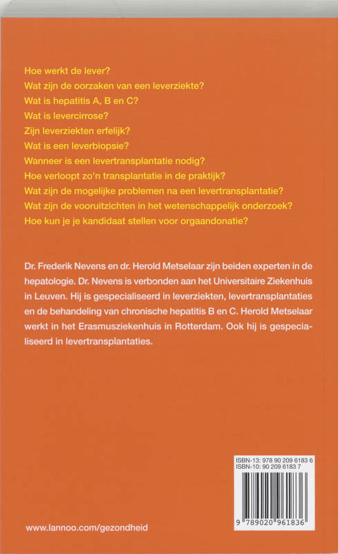 101 Vragen Over Leverziekten- En Transplantatie achterkant