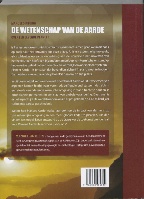 De wetenschap van de aarde achterkant