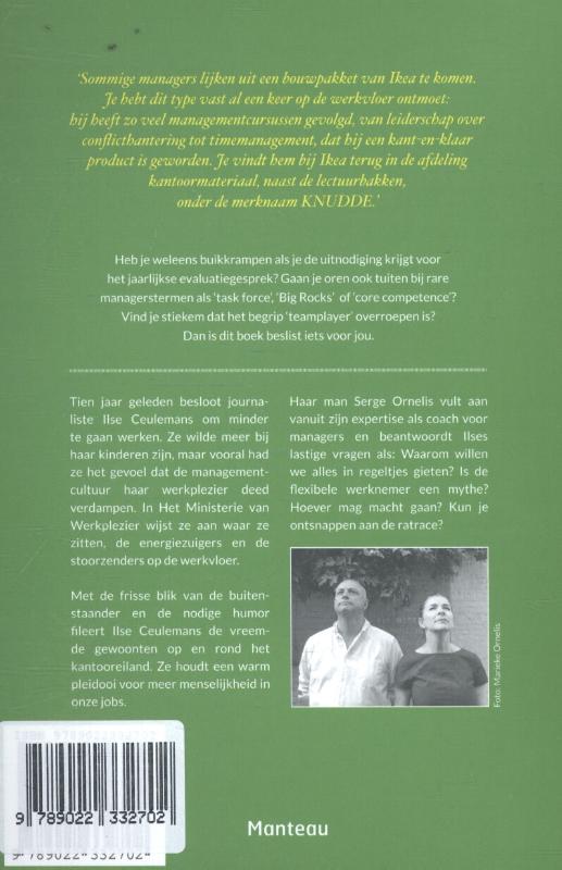 Het ministerie van Werkplezier achterkant