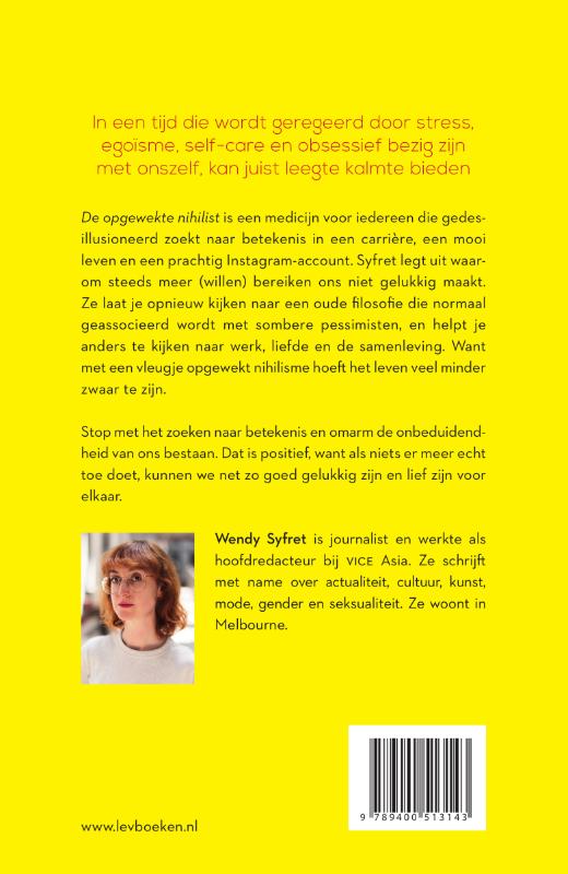 De opgewekte nihilist achterkant