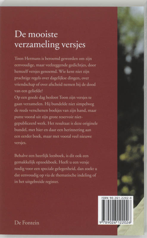 Groot versjesboek achterkant