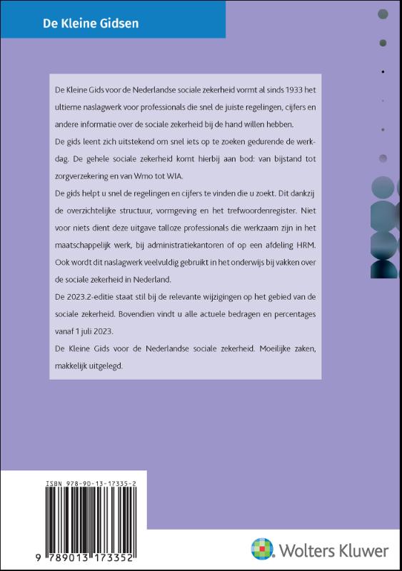 De Kleine Gids voor de Nederlandse sociale zekerheid 2023.2 achterkant