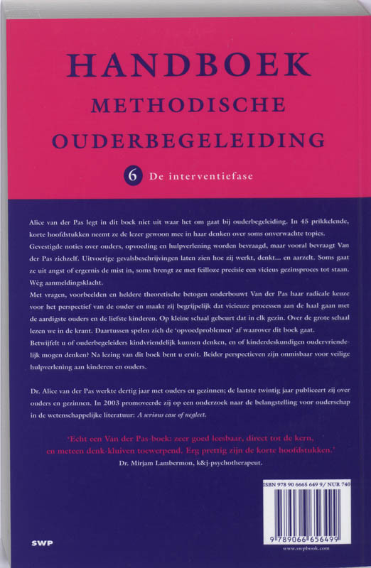 De interventiefase / Keuzes en kansen / Handboek methodische ouderbegeleiding / 6 achterkant