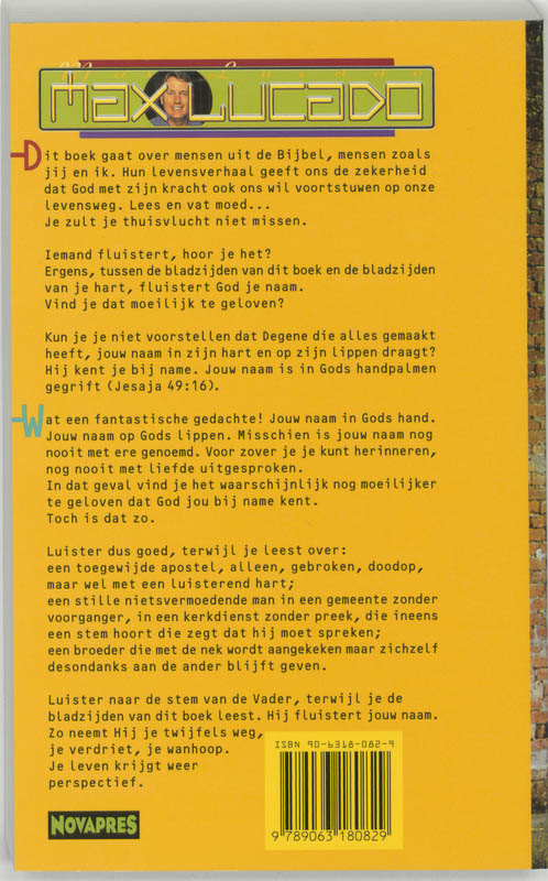 Hij noemt je bij je naam achterkant