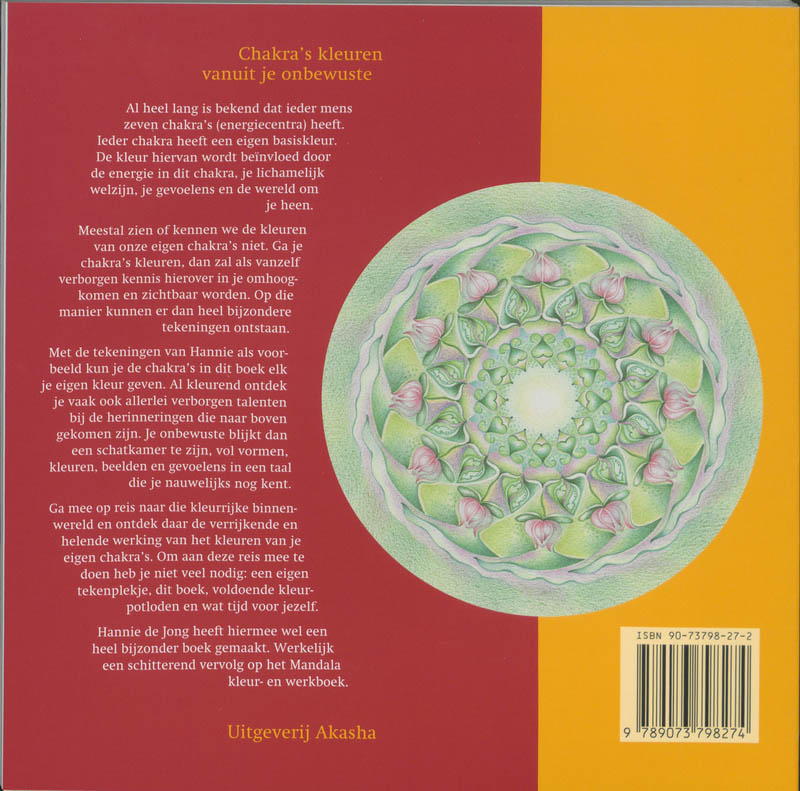 Chakra kleur- en werkboek achterkant