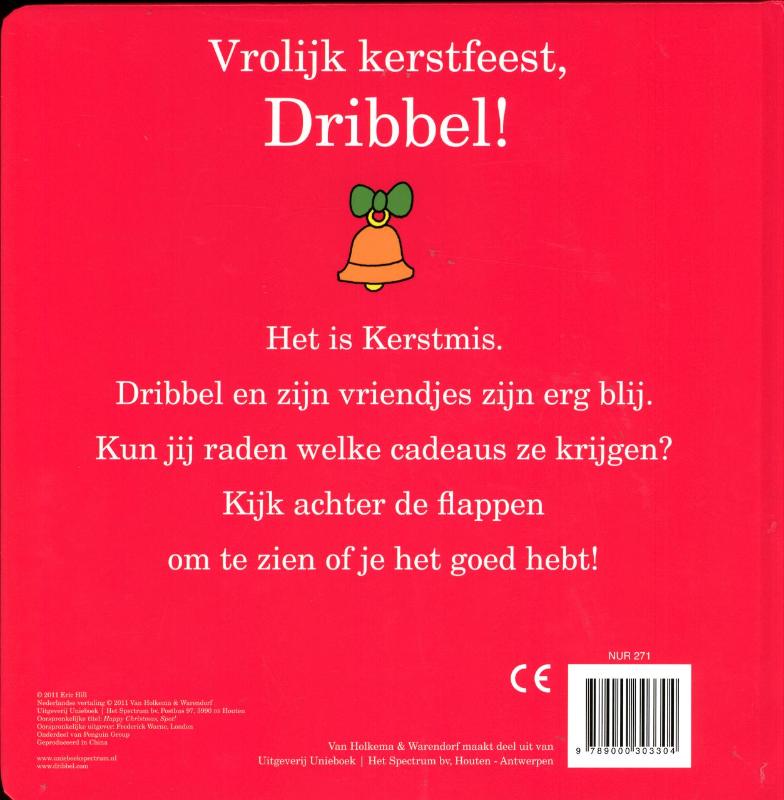 Vrolijk kerstfeest, Dribbel! achterkant