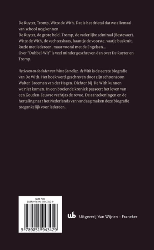 Het Leven En De Daden Van Witte Cornelisz. De With achterkant