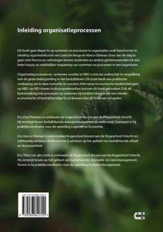Inleiding organisatieprocessen achterkant