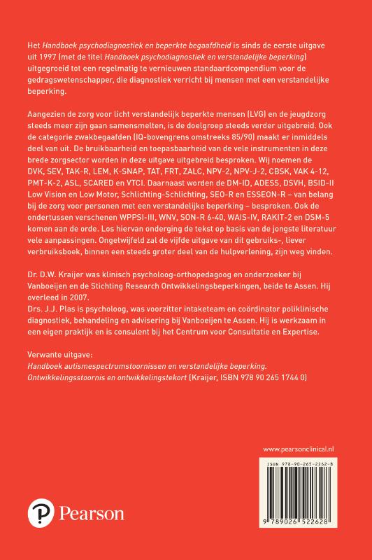 Handboek psychodiagnostiek en beperkte begaafdheid achterkant
