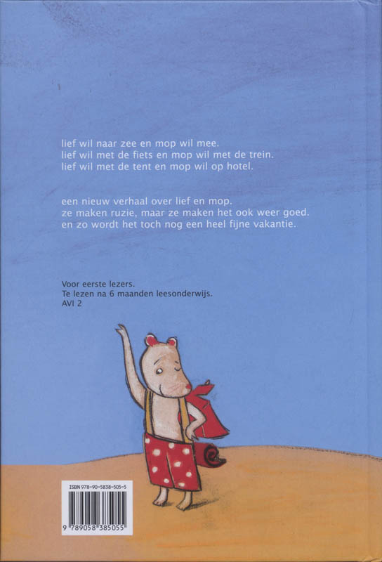 Lief en mop gaan op reis achterkant