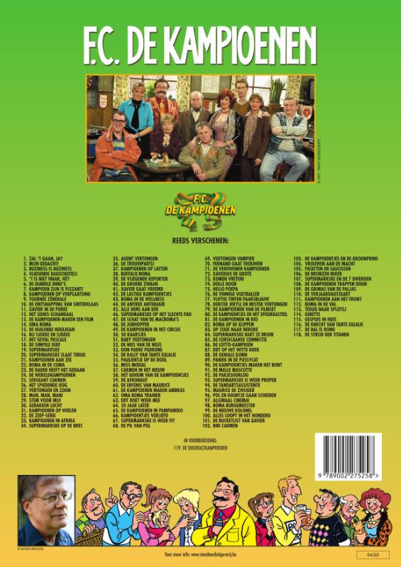 F.C. De Kampioenen 118 - De strijd der titanen achterkant