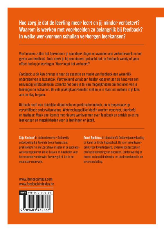 Feedback in de klas achterkant