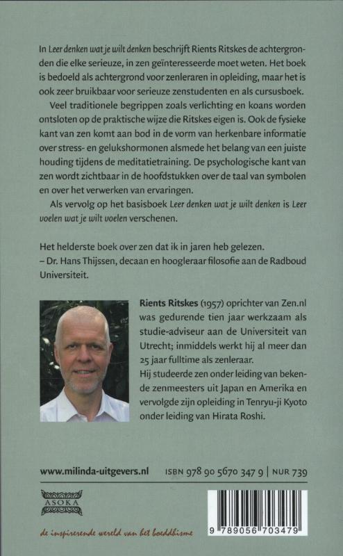 Leer denken wat je wilt denken achterkant